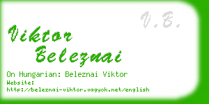 viktor beleznai business card